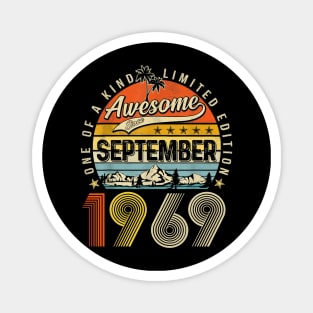 Awesome Since September 1969 Vintage 54th Birthday Magnet